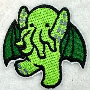 Cthulhu Jumping Mini Cute Patch H.P. Lovecraft Green
